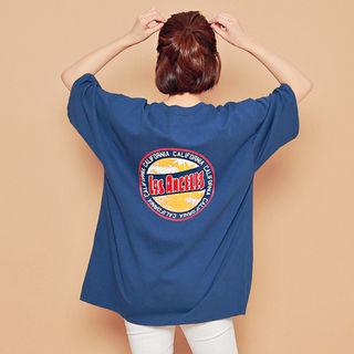 Loose-fit Printed-back Top