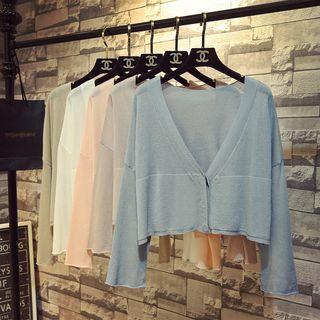 Cropped Light V-neck Cardigan