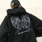 Face Embroidery Hoodie