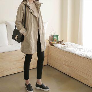 Hooded Zip-up Cotton Safari Jacket