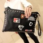 Studded Appliqu  Clutch