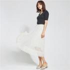 Long Tulle Lace Skirt