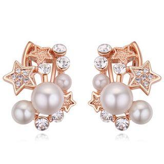 Star Faux Pearl Earrings