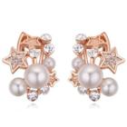 Star Faux Pearl Earrings