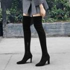 Genuine Suede Pointy Toe High Heel Over-the-knee Boots