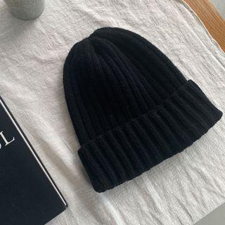 Wool Blend Ribbed Beanie