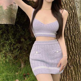 Knit Camisole Top / Mini Skirt