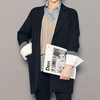 Single-breasted Cuff-sleeve Jacket