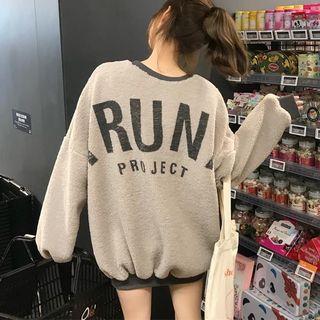 Long Sleeve Oversized Lettering Pullover