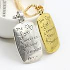 Lettering Tag Pendant Necklace