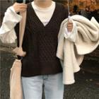 Cable-knit Loose-fit Vest