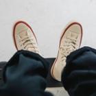Contrast Trim Canvas High-top Sneakers