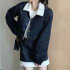 Fleece-lined Denim Jacket / A-line Skirt