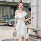Asymmetric Ruffled A-line Dress