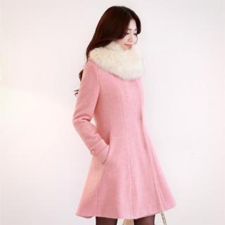Wool Blend A-line Coat
