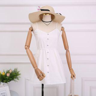 Spaghetti-strap Buttoned Sundress