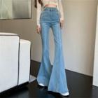 High-waist Wide-leg Flare Jeans