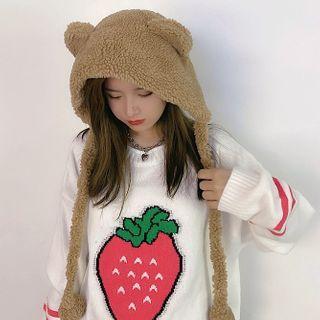 Chenille Bear Trapper Hat