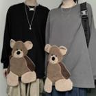 Bear Applique Long-sleeve T-shirt