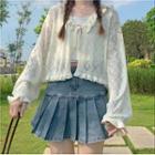 Knit Light Jacket Milky White - One Size