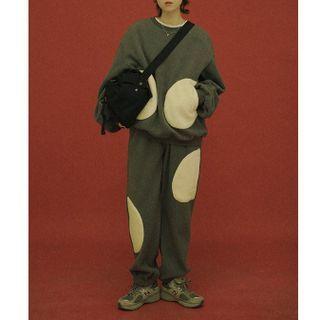 Two-tone Sweatshirt / Jogger Sweatpants