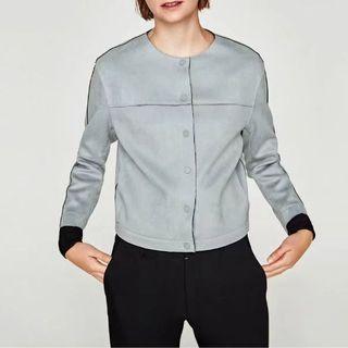 Long-sleeve Single-breasted Cropped Jacket