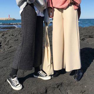 Wide-leg Knit Cropped Pants