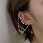 Chain Ear Cuff 1 Pair - Gold - One Size