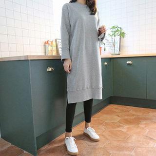 Brushed Fleece Lined Pullover Dress