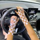 Print Sun Protection Arm Sleeves Tiger & Plaid - Brown & White - One Size