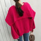 Capelet Knit Pullover In Pink Pink - One Size
