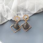 Geometric Glass Bead Square Dangle Earring 1 Pair - Earrings - One Size
