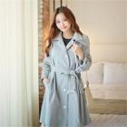 Single-breasted Trench Coat With Belt