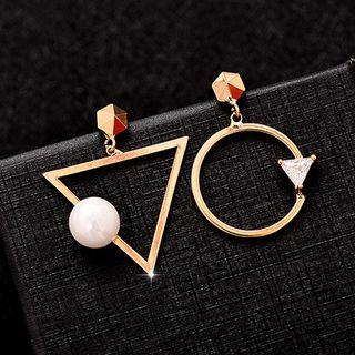 Geometric Non-matching Earrings