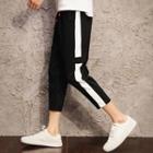 Striped Cropped Tapered Pants