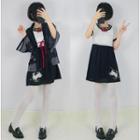 Short-sleeve A-line Dress / Light Jacket / Set