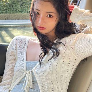 Long-sleeve Lace-up Knit Cardigan