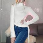 High-neck Cut-out Sweater