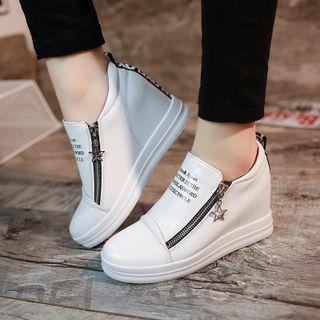 Lettering Hidden Heel Sneakers
