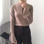 Fluted Long-sleeve T-shirt