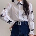 Bow-accent Puffy Shirt