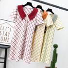 Peter Pan-collar Argyle Polo Dress
