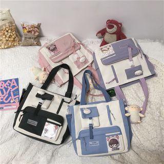 Pvc Panel Nylon Tote Bag