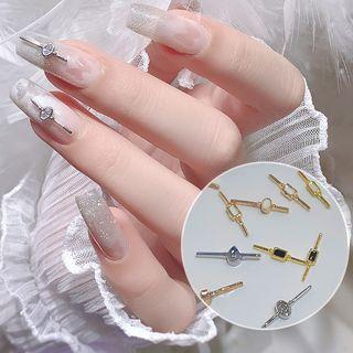 Set Of 2: Rhinestone Alloy Nail Art Decoration (various Designs)