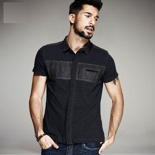 Two-tone Short-sleeved Shirt