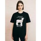Letter Sheep-printed T-shirt