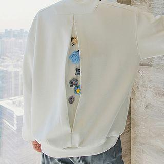 Flower Applique Sweatshirt
