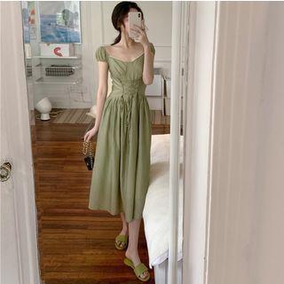 Square-neck Corset A-line Dress