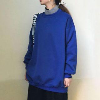 Paneled Mock-neck Pullover