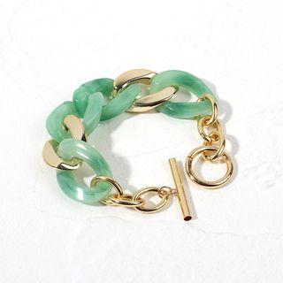 Resin Chain Bracelet Gold - One Size